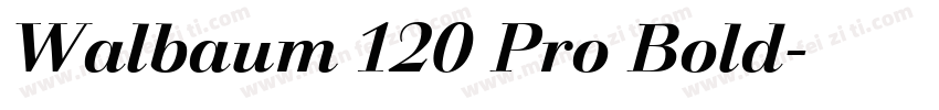 Walbaum 120 Pro Bold字体转换